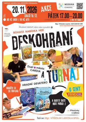 Deskohraní a turnaj v Mozaice Klimkovice